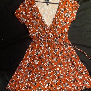 Derek Heart Orange Floral Mini Dress
